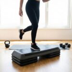 Commercial Aerobic Step 110cm (Black Grey) in studio