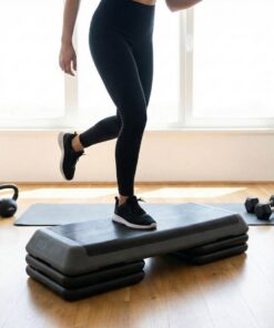 Commercial Aerobic Step 110cm (Black Grey) in studio
