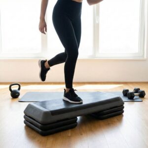 Commercial Aerobic Step 110cm (Black Grey) in studio