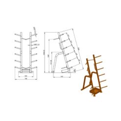 Studio Barbell Rack (Holds 12)