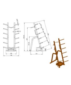Studio Barbell Rack (Holds 12)