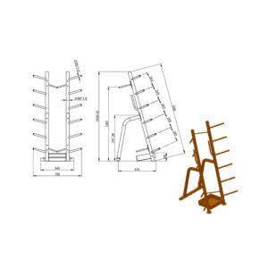 Studio Barbell Rack (Holds 12)