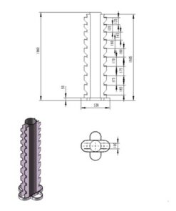 Universal 10 Pair Dumbbell Tower (Round and Hex)