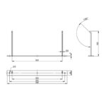 WBYM - Yoga Mat Wall Bracket dimensions
