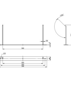 WBYM - Yoga Mat Wall Bracket dimensions