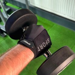 Weight Lifting Gloves holding a dumbbell