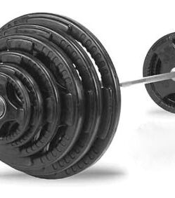150Kg Trigrip Olympic Plates (Rubber Coated)   7ft Olympic Bar