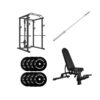120KG Home Gym Package with Lat Pulldown Rack