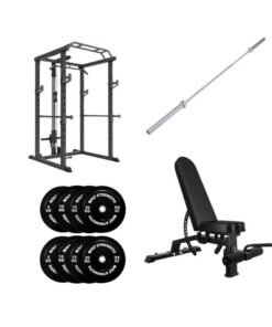 120KG Home Gym Package with Lat Pulldown Rack