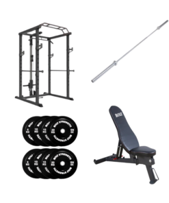 120KG Home Gym Package with Lat Pulldown Rack