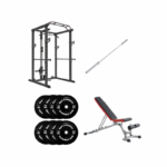 120KG Home Gym Package with Lat Pulldown Rack