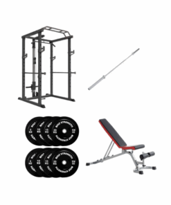 120KG Home Gym Package with Lat Pulldown Rack