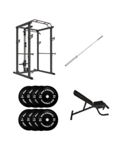 120KG Home Gym Package with Lat Pulldown Rack