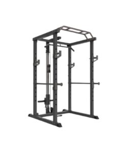 Power Rack with integrated lat pulldown and low row