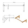 Wall Mounted Pull Up Bar dimensions
