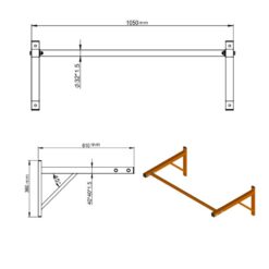 Wall Mounted Pull Up Bar dimensions
