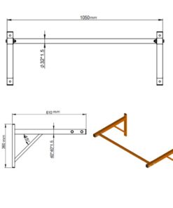Wall Mounted Pull Up Bar dimensions