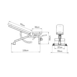 Bolt Strength Semi Commercial Bench dimensions