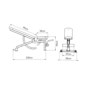 Bolt Strength Semi Commercial Bench dimensions
