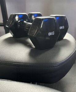 Black neoprenen dumbbells (sold in pairs) 6kg