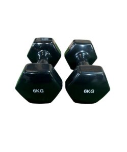 Black neoprenen dumbbells (sold in pairs) 6kg