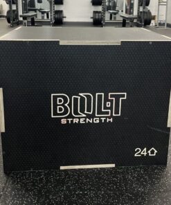 Bolt Strength Wooden Plyometric Box 3 in 1 – 20″ x 24″ x 30″ (Black)