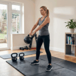 Puls8 Vinyl Kettlebell with Woman