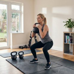 Puls8 Vinyl Kettlebell with Woman (2)