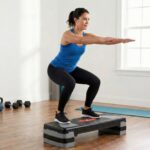 Aerobic Step – 78cm Grey in studio