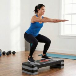 Aerobic Step – 78cm Grey in studio