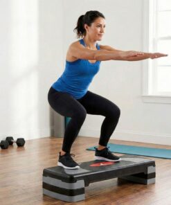 Aerobic Step – 78cm Grey in studio