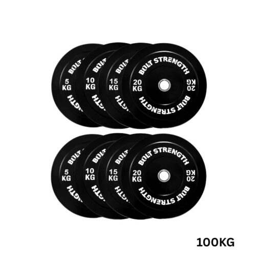 100KG Bolt Strength Bumper Plate Set