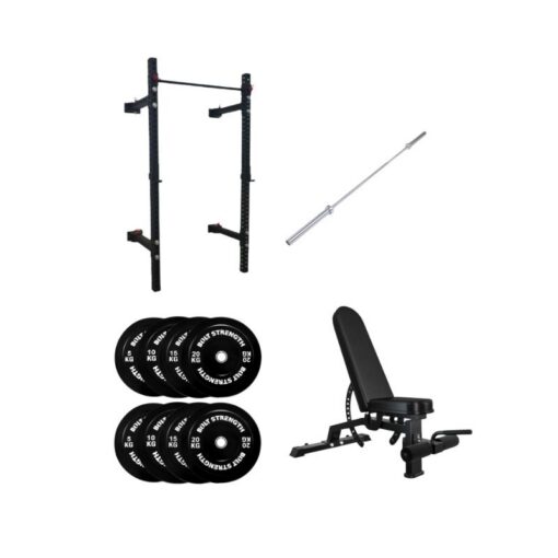 120KG Folding Squat Rack Package