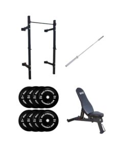 120KG Folding Squat Rack Package