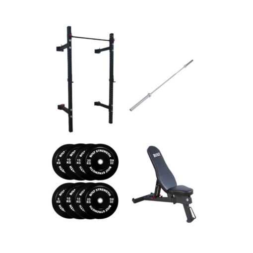 120KG Folding Squat Rack Package