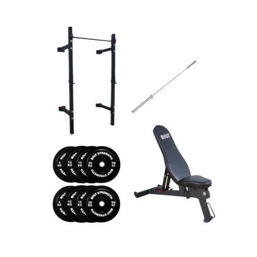 120KG Folding Squat Rack Package