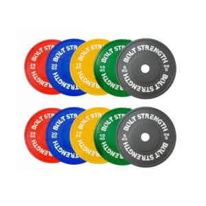 150KG Coloured Bumper Plates Bundle