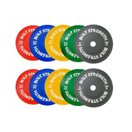 150KG Coloured Bumper Plates Bundle