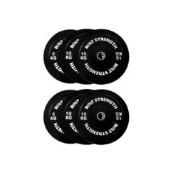 80KG Black Bolt Strength Bumper Plates