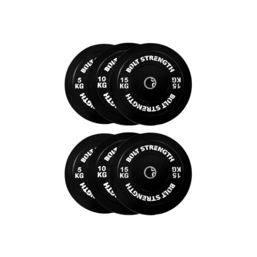 80KG Black Bolt Strength Bumper Plates