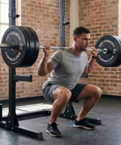 man using 80KG Squat Rack Package