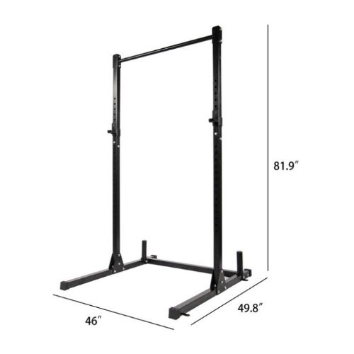 Squat Stand with Pull Up Bar with measurements