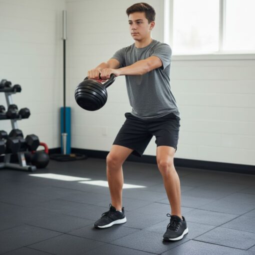 Bolt Adjustable Kettlebell (18kg) with teen