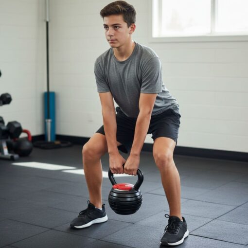 Bolt Adjustable Kettlebell (18kg) with teen