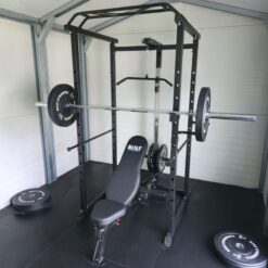 Bolt Strength Power Rack with Lat PulldownLow Row in home gym