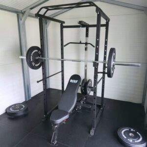 Bolt Strength Power Rack with Lat PulldownLow Row in home gym