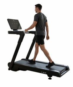 man on Bolt T90 Treadmill with white background