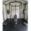 Power Rack Power Cage with lat pull downlow row - home gym