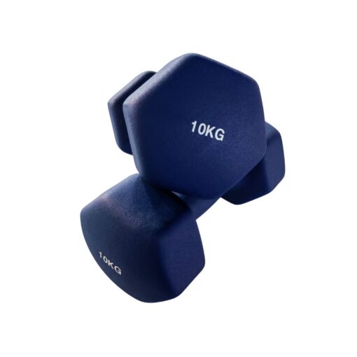 10kg Coloured Neoprene Dumbbells
