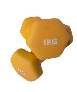 1kg Coloured Neoprene Dumbbells